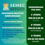 SEMEC - Processo Seletivo S.-Abertura de Inscrições